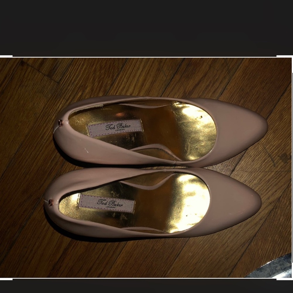 Ted Baker Jaxine 3 Tan Patent Heels offers welcome - Picture 3 of 8